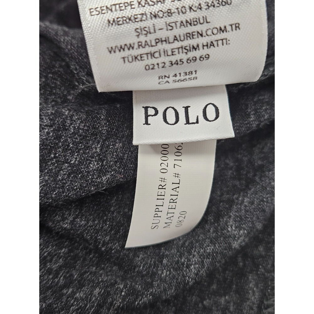 Polo Ralph Lauren Charcoal Gray Long Sleeve Crew Neck Pony T-Shirt Men's XL NWT! - Picture 7 of 10